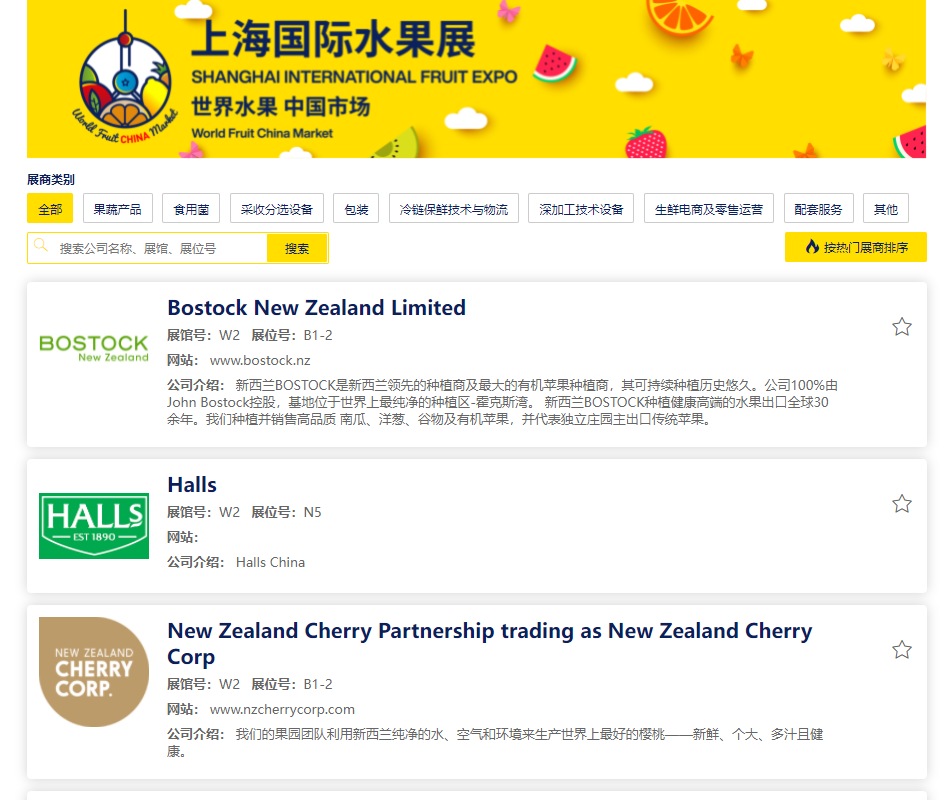 全國的水果展會